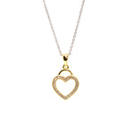 Heart Shape 18k Gold plated Pendant with 18" Sterling Silver Chain 75-GHRT