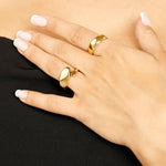 18K gold plated Stainless steel finger ring, Intensity