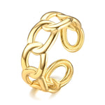 18K gold plated Stainless steel finger ring, Intensity