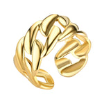 18K gold plated Stainless steel finger ring, Intensity