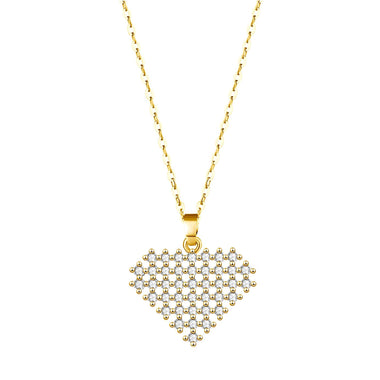 18K gold plated Stainless steel  Heart necklace, Intensity