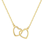 18K gold plated Stainless steel  Hearts necklace, Intensity