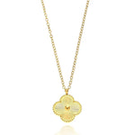 18K gold plated Stainless steel  Four-leaf clover necklace, Intensity