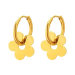 18K gold plated Stainless steel  Flowers earrings, Intensity