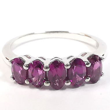 Rhodolite 5 Stone Ring