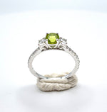 Peridot with White Zircon Ring 190-AAS