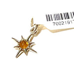 Star Shape Baltic Amber Pendant in Sterling Silver - 120