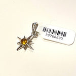 Star Shape Baltic Amber Pendant in Sterling Silver - 121