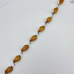 Pear Cut 10 Baltic Amber Bracelet in Sterling Silver 925 54