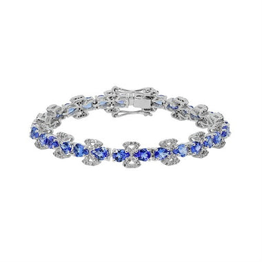 Tanzanite With White Diamond Bracelet