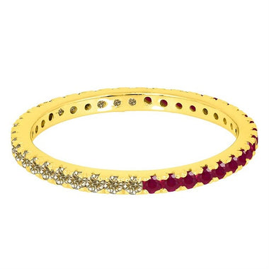 Champagne Diamond Ruby Eternity Bands 199-CBF