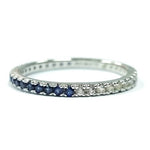 Labradorite Blue Sapphire Eternity Bands