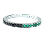 Green Onyx Black Spinel Eternity Bands b194