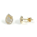 White Diamond Earrings 14KY 825-BBF