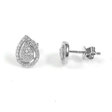 White Diamond Earring 14KW