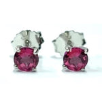 Pink Topaz Stud Earring