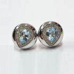 Sky Blue Topaz White Zircon Earring