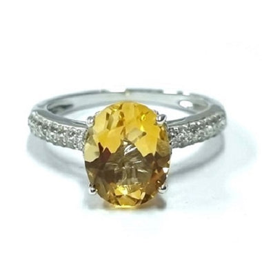 Citrine with White Topaz Ring 180-BAK