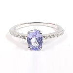 Tanzanite & White Zircon Ring 240-BAQ