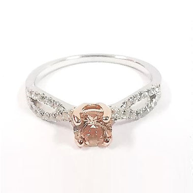 Morganite with White Zircon Ring 290-AAO