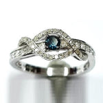 Blue & White Diamond Ring (0.50cts)