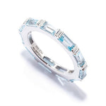 Sky Blue Topaz Eternity Ring 2.86cts r055